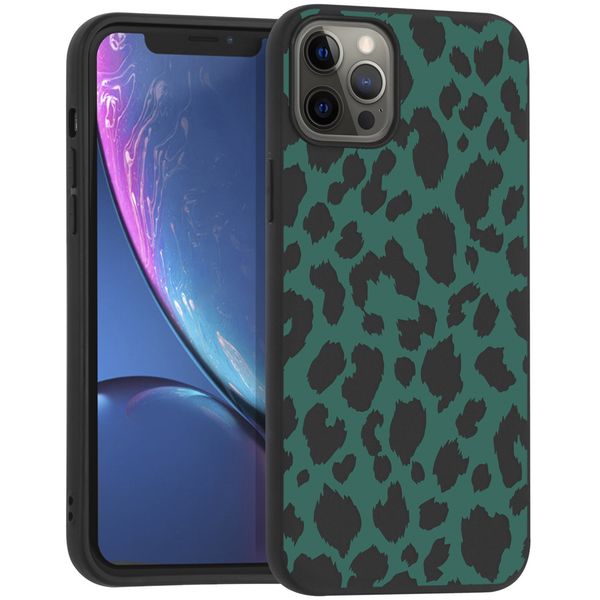 imoshion Design Hülle iPhone 12 Pro Max - Leopard - Grün / Schwarz