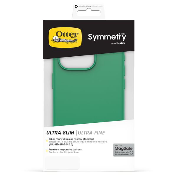 OtterBox Symmetry Backcover MagSafe für das iPhone 15 Pro - Green Juice