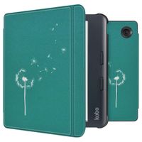 imoshion Design Slim Hard Case Sleepcover mit Stand für das Kobo Libra Colour / Tolino Vision Color - Green Dandelion