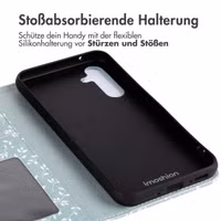 imoshion Design Klapphülle Samsung Galaxy A54 (5G) - Smoke Green Flowers