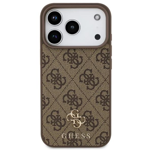Guess 4G Metal Logo Back Cover MagSafe Apple iPhone 17 Pro Max - Braun