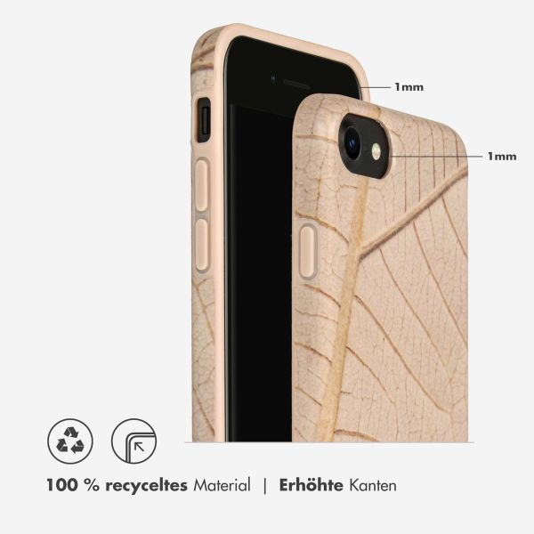 Selencia Aurora Fashion Back Case für das iPhone SE (2022 / 2020) / 8 / 7 - ﻿Strapazierfähige Hülle - 100 % recycelt - Earth Leaf Beige