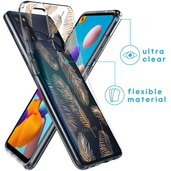 imoshion Design Hülle für das Samsung Galaxy A21s - Federn