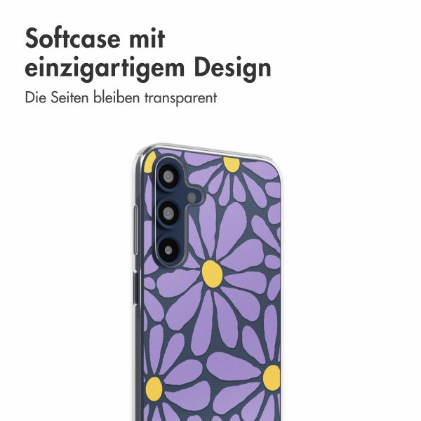 imoshion  Design Hülle für das Samsung Galaxy A16 - Tropical Violet Flowers Connect