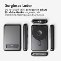 imoshion MagSafe Powerbank 10.000 mAh + Accezz Ultra Slim GaN Ladegerät + Accezz USB-C- auf USB-C-Kabel - 1 Meter - Schwarz