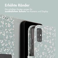 imoshion Design Klapphülle Samsung Galaxy A51 - Smoke Green Flowers
