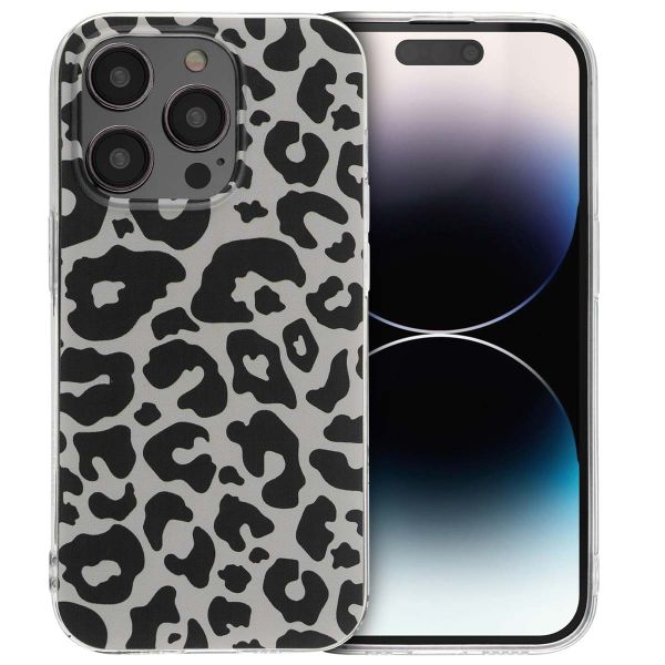 imoshion Design Hülle für das iPhone 14 Pro - Leopard Transparent