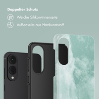 Selencia Vivid Back Cover Samsung Galaxy S25 Edge - Marble Grayed Jade