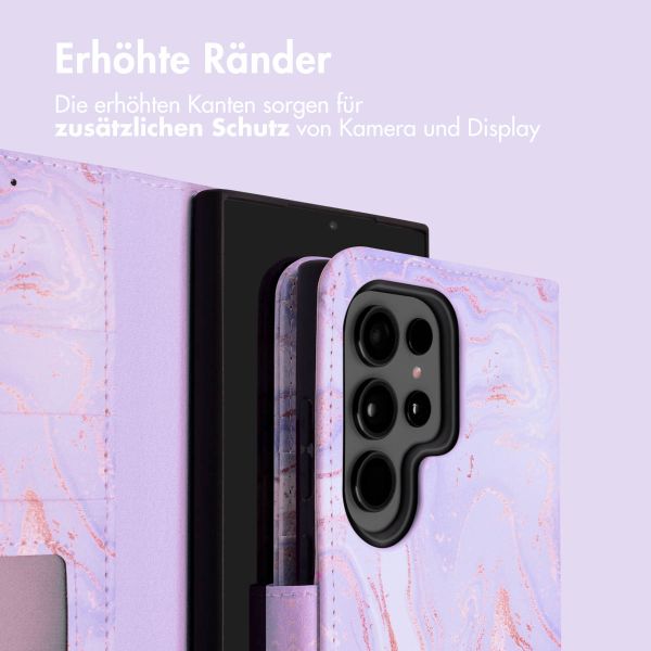 imoshion Design Klapphülle Samsung Galaxy S24 Ultra - Purple Marble