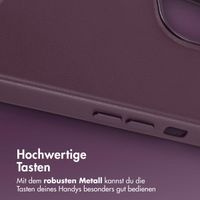 Accezz MagSafe Leather Backcover für das Apple iPhone 14 - Heath Purple