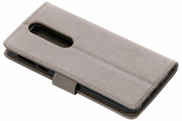 Kleeblumen Klapphülle Grau für das Nokia 7.1