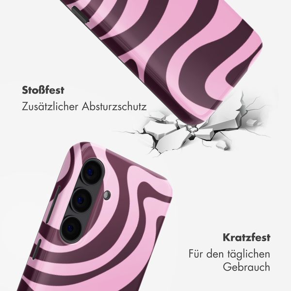 Selencia Vivid Rückabdeckung mit MagSafe Samsung Galaxy S24 - Wavy Swirl Pink Plum