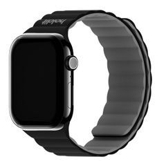 Holdit Silikonarmband Magnet für Apple Watch Series 1 - 11 / SE / Ultra (44/45/46/49 mm) - Black / Grey