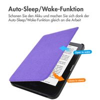 imoshion Canvas Sleepcover Klapphülle für das Kobo Clara 2E / Tolino Shine 4 - Violett