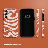 Selencia Vivid Tough Back Cover für das Samsung Galaxy A35 - Dream Swirl Orange