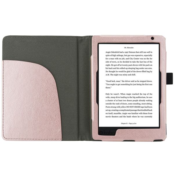 imoshion Luxuriöse Uni-Klapphülle für das Kobo Aura Edition 2 - Rosa