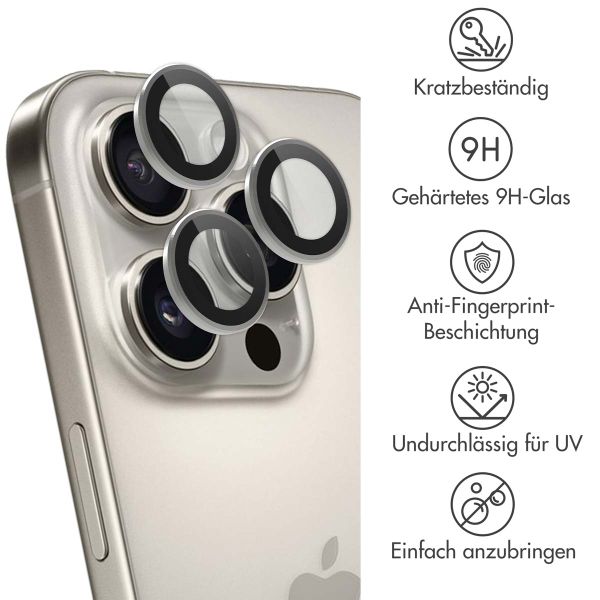 imoshion 2er-Pack Objektivschutz für Kamera für das Apple iPhone 16 Pro / 16 Pro Max - Natural / Titanium