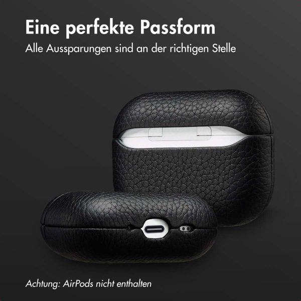 Accezz Echtes Leder Case Apple AirPods Pro 3 - Schwartz