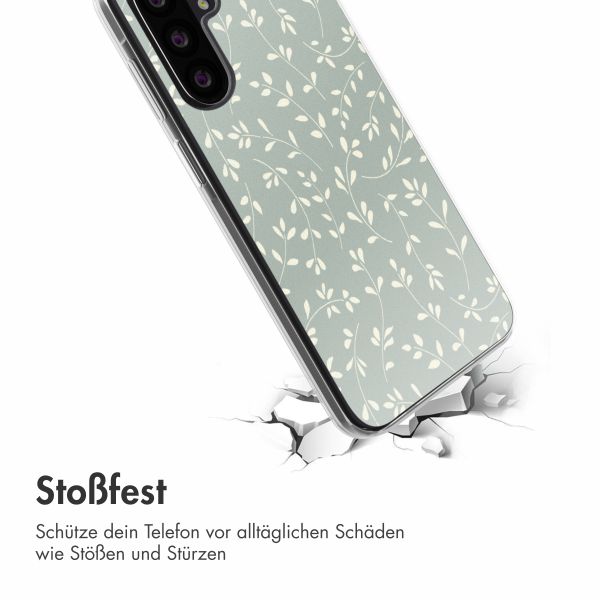 imoshion  Design Hülle für das Samsung Galaxy A26 - Smoke Green Flowers