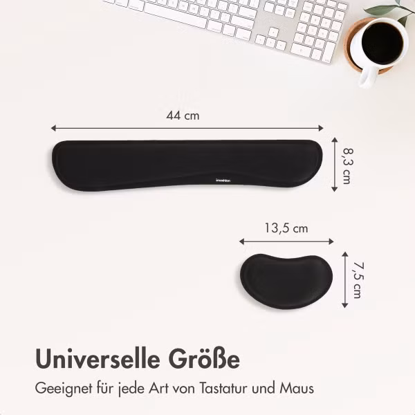 imoshion Ergonomische Handgelenkstütze – für Tastatur und Maus – Schwarz