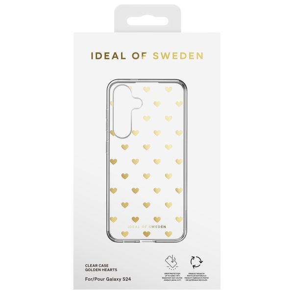 iDeal of Sweden Mirror Case Samsung Galaxy S24 - Golden Hearts