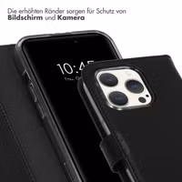 Selencia Echtleder Klapphülle Apple iPhone 15 Pro - Schwarz