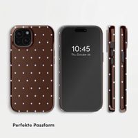 Selencia Vivid Rückabdeckung mit MagSafe Apple iPhone 15 - Happy Dots Chocolate
