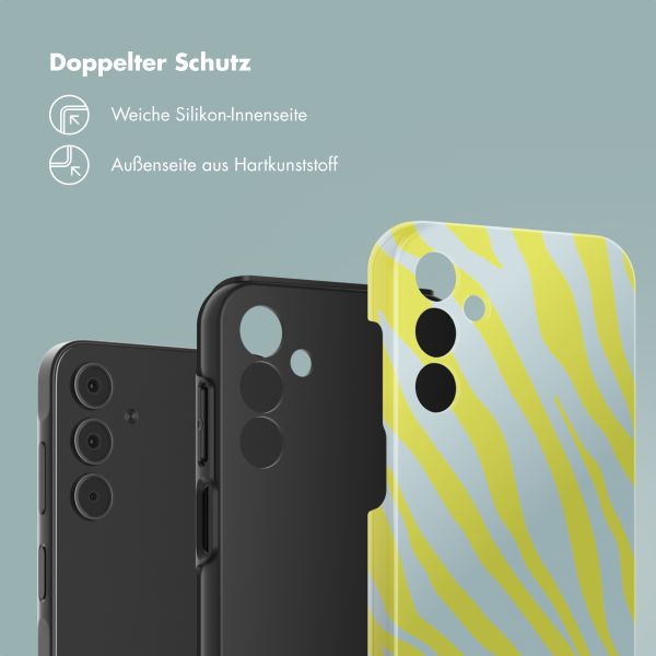 Selencia Vivid Back Cover Samsung Galaxy A15 (5G) - Zebra Winter Sky Titanium Yellow