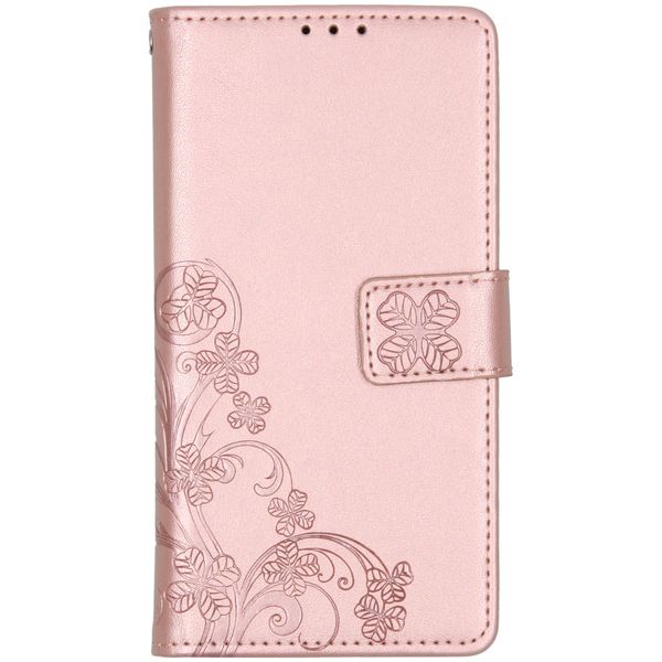Kleeblumen Klapphülle Roségold Samsung Galaxy A01