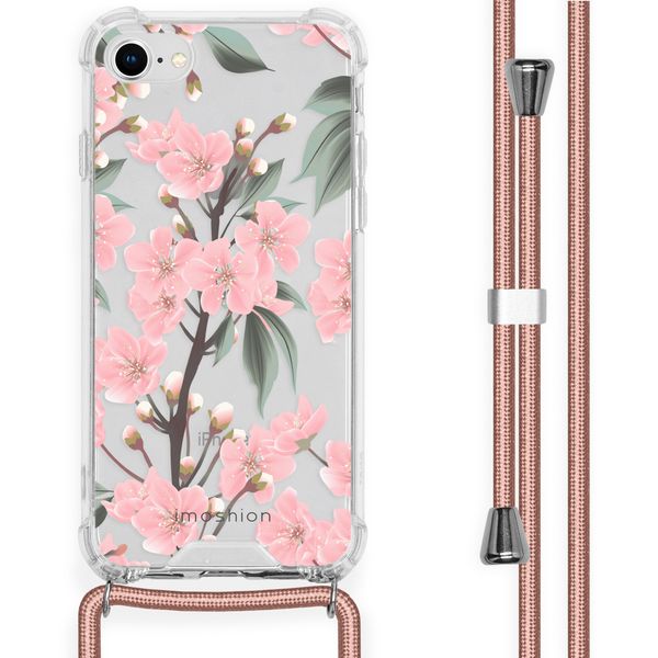 imoshion Design Hülle mit Band für das iPhone SE (2022 / 2020) / 8 / 7 - Cherry Blossom