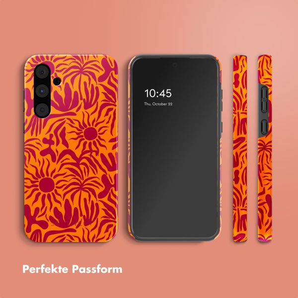 Selencia Vivid Tough Back Cover für das Samsung Galaxy A55 - Tropical Vibes Apricot