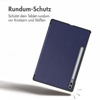 imoshion Trifold Klapphülle Samsung Galaxy Tab S9 11.0 Zoll / S10 Lite / S10 FE / S9 FE 10.9 Zoll - Dunkelblau
