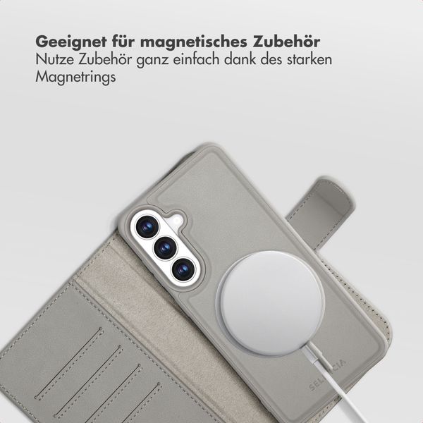 Selencia Olyn Abnehmbare Bookcase mit MagSafe Samsung Galaxy S26 Plus - Grau