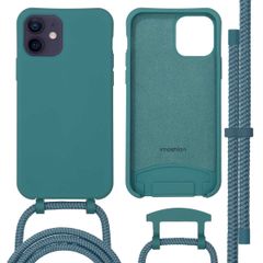 imoshion Color Backcover mit abnehmbarem Handykette und MagSafe Apple iPhone 12 (Pro) - Dunkelgrün