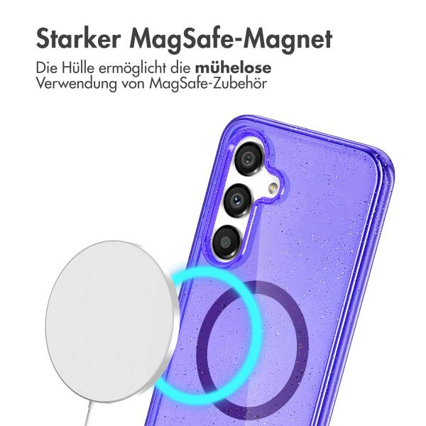 imoshion Sparkle Back Cover mit MagSafe Samsung Galaxy S25 - Glitzer Violett
