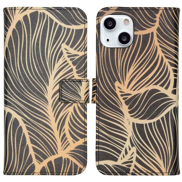 imoshion Design TPU Klapphülle für das iPhone 13 - Golden Leaves