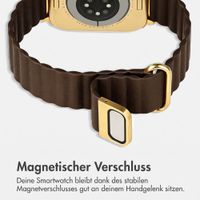 imoshion Magnetisches Kunstlederarmband für Apple Watch | 38/40/41/42 mm - Braun