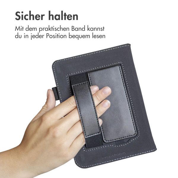 imoshion Klapphülle Sleepcover mit strap und stand für das Kobo Clara Colour / Clara BW / Tolino Shine 5 / Shine Color - Schwarz
