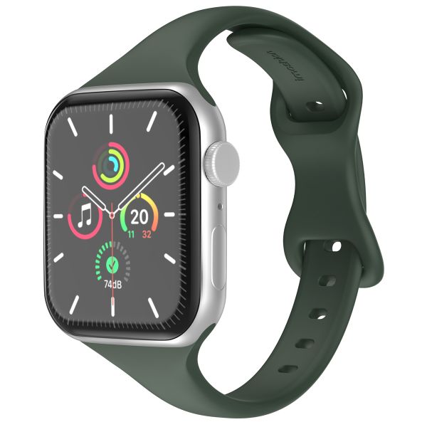 imoshion Slim Silikonarmband für die Apple Watch Series 1-10 / SE / Ultra (2) (44/45/46/49 mm) - Olivgrün