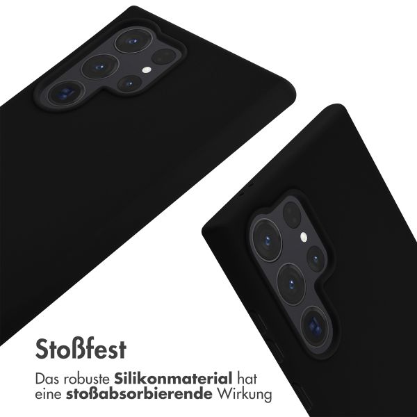 imoshion Silikonhülle mit Band für das Samsung Galaxy S24 Ultra - Schwarz