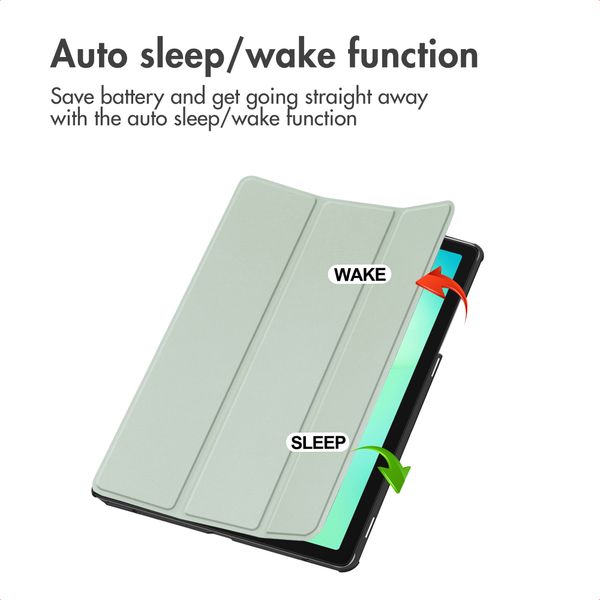 imoshion Trifold Klapphülle Samsung Galaxy Tab A11 Plus - Hellgrün
