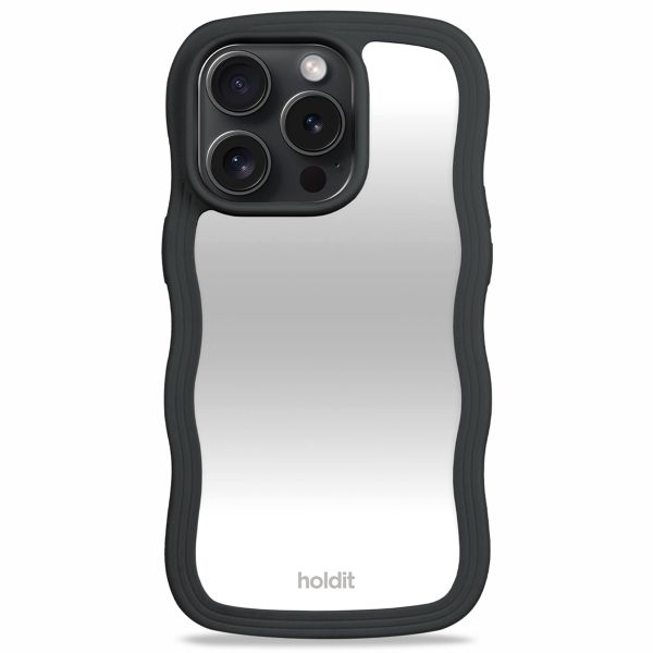 Holdit Wavy Case für das iPhone 14 Pro - Black / Mirror