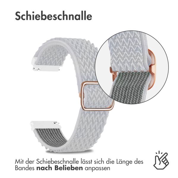 imoshion Elastisches Nylonarmband -   Universelle 22 mm Anschluss - Weiß