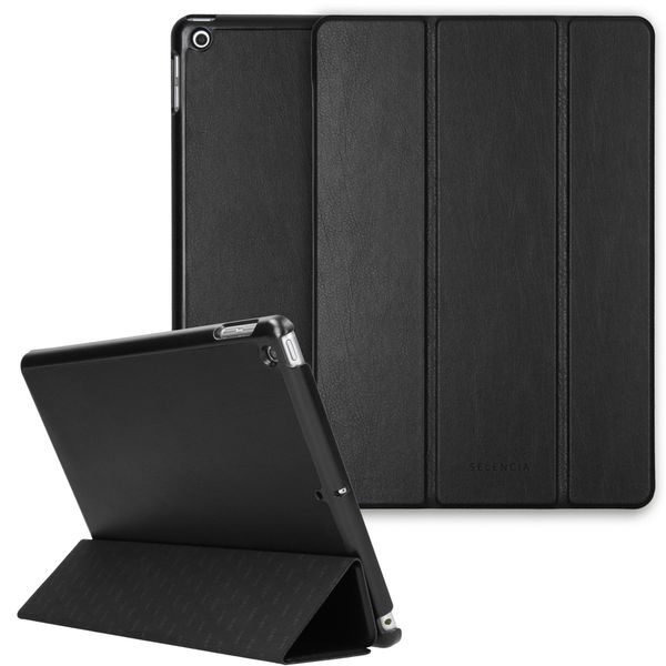 Selencia Trifold Klapphülle aus veganem Leder iPad 9 (2021) 10.2 Zoll / iPad 8 (2020) 10.2 Zoll / iPad 7 (2019) 10.2 Zoll 