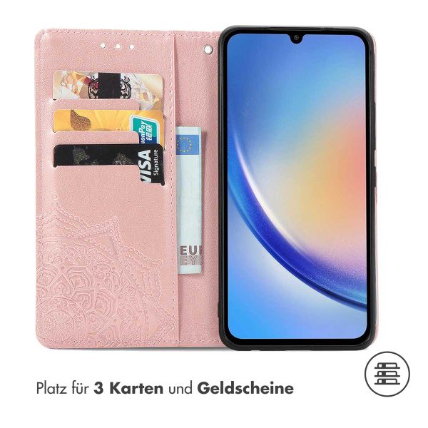 imoshion Mandala Klapphülle für das Samsung Galaxy A35 - Rose Gold