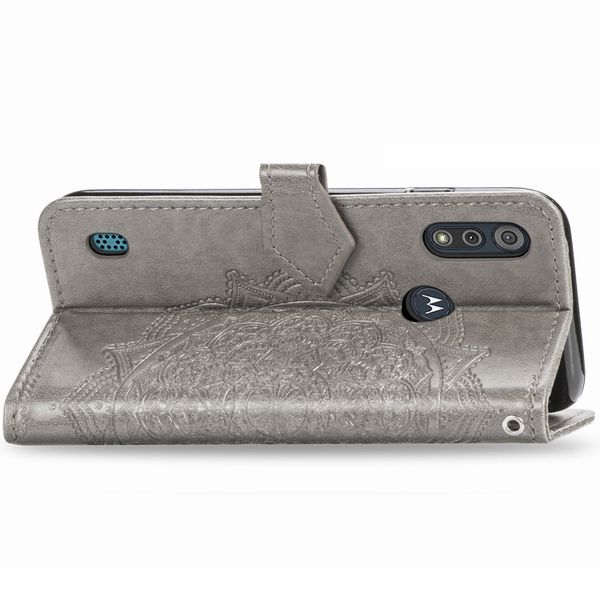 Mandala Klapphülle Motorola Moto E6s - Grau