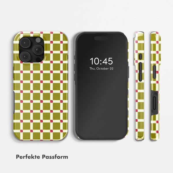 Selencia Vivid Back Cover Apple iPhone 16 Pro - Check This Olive