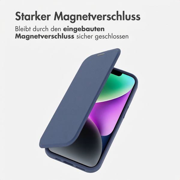 imoshion Transparente Bookcase mit MagSafe Apple iPhone 14 / 13 - Blau