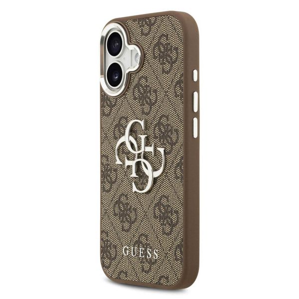 Guess 4G Metal Logo Back Cover Apple iPhone 17 - Silver Edge - Brown