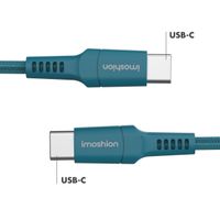 imoshion Braided USB-C-zu-USB-C Kabel - 1 Meter - Dunkelblau